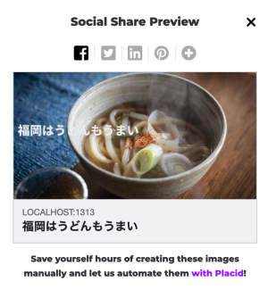 記事ページの OGP のプレビューの画面例